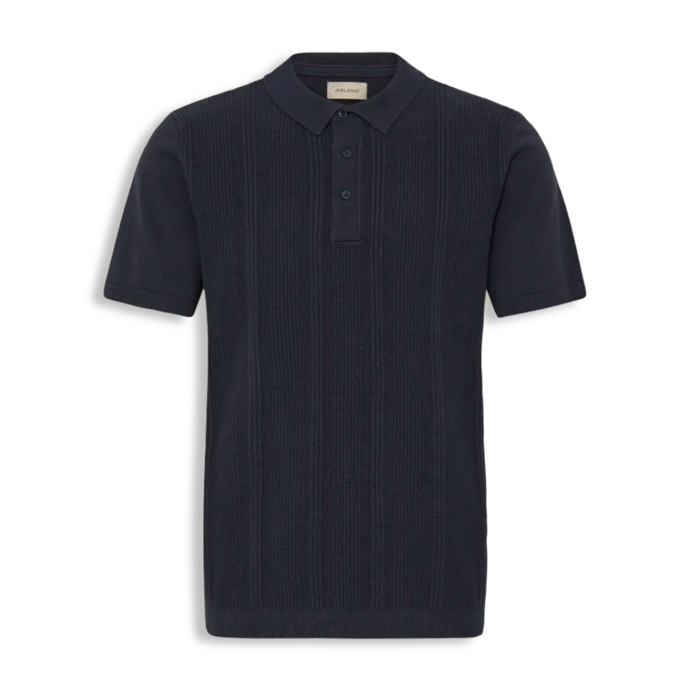 Blend Knitted Polo | Navy