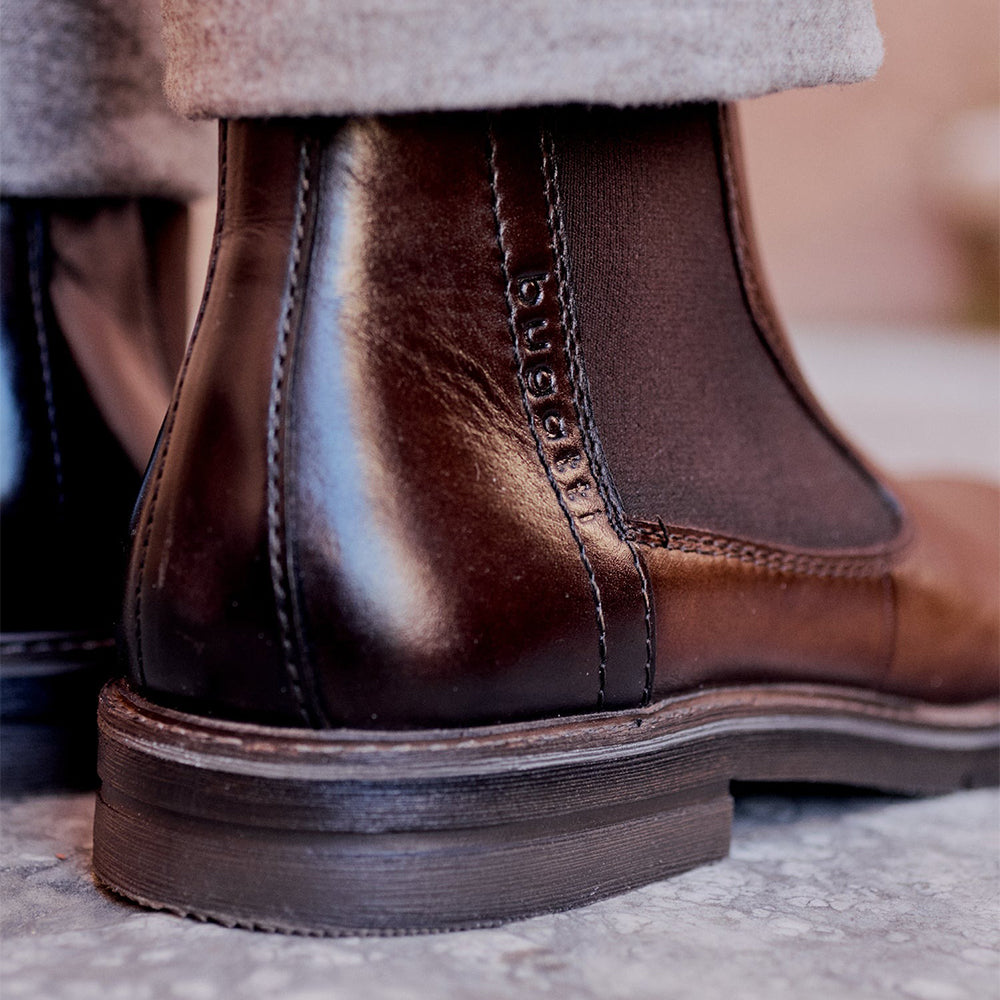 Bugatti Slip On Chelsea Boot | Merlo Dark Brown