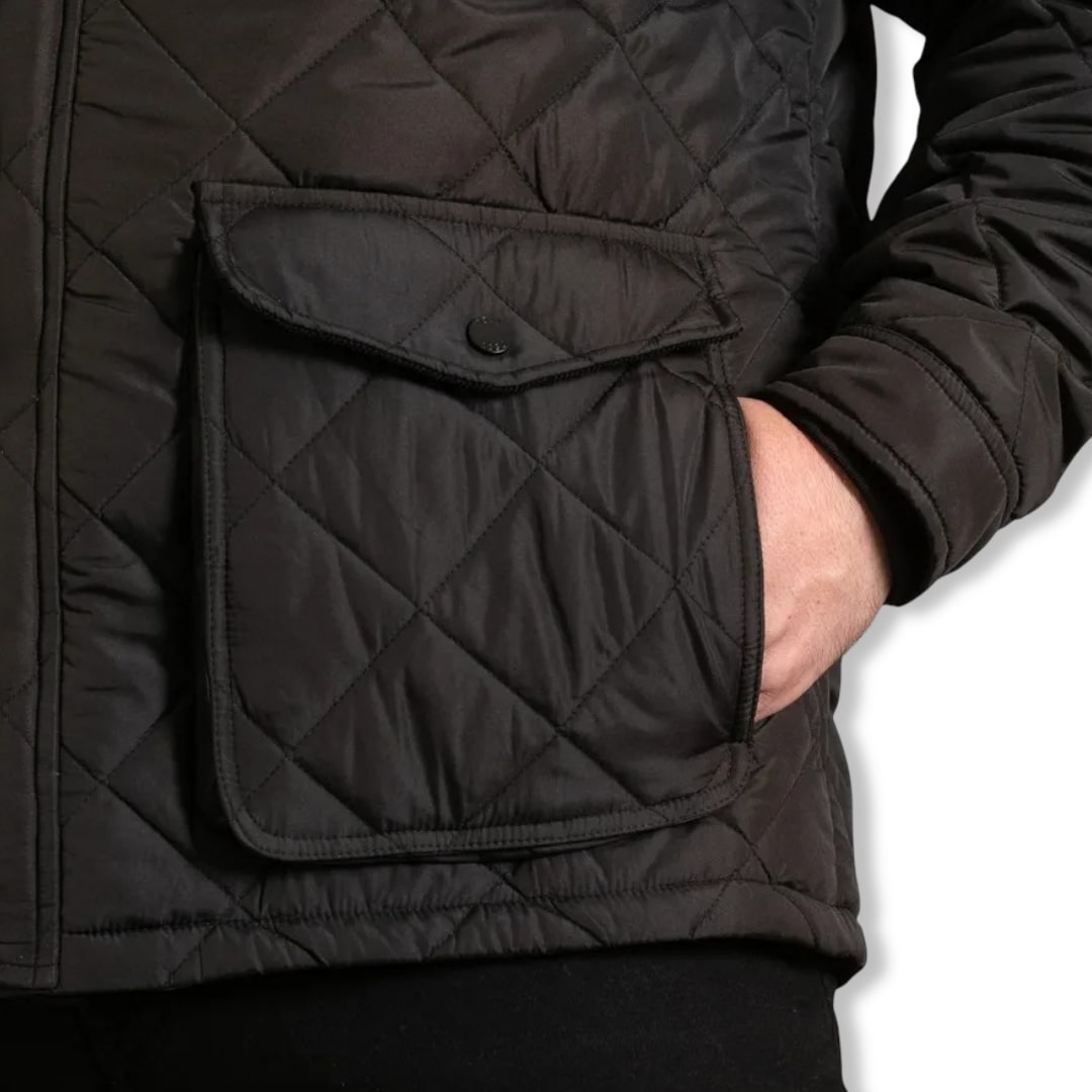 D555 Quilted Jacket | Harborough Black