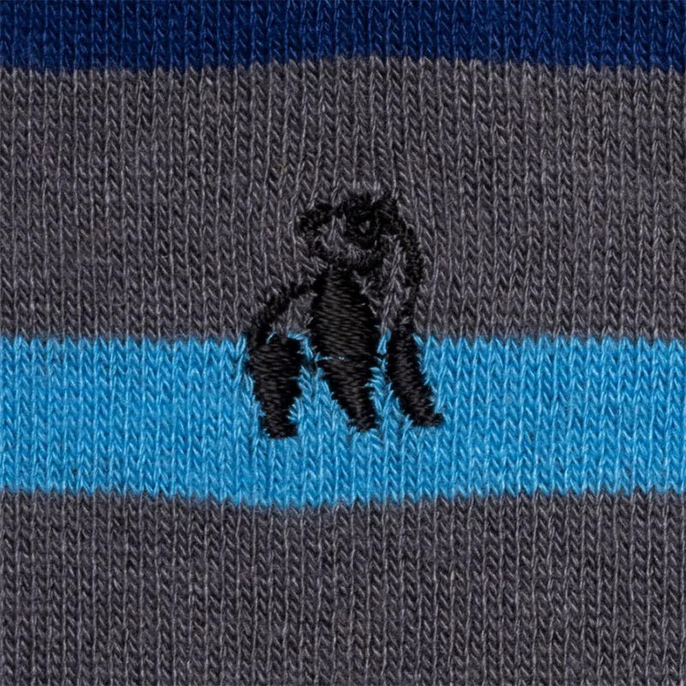 Swole Panda Bamboo Socks | Grey Striped