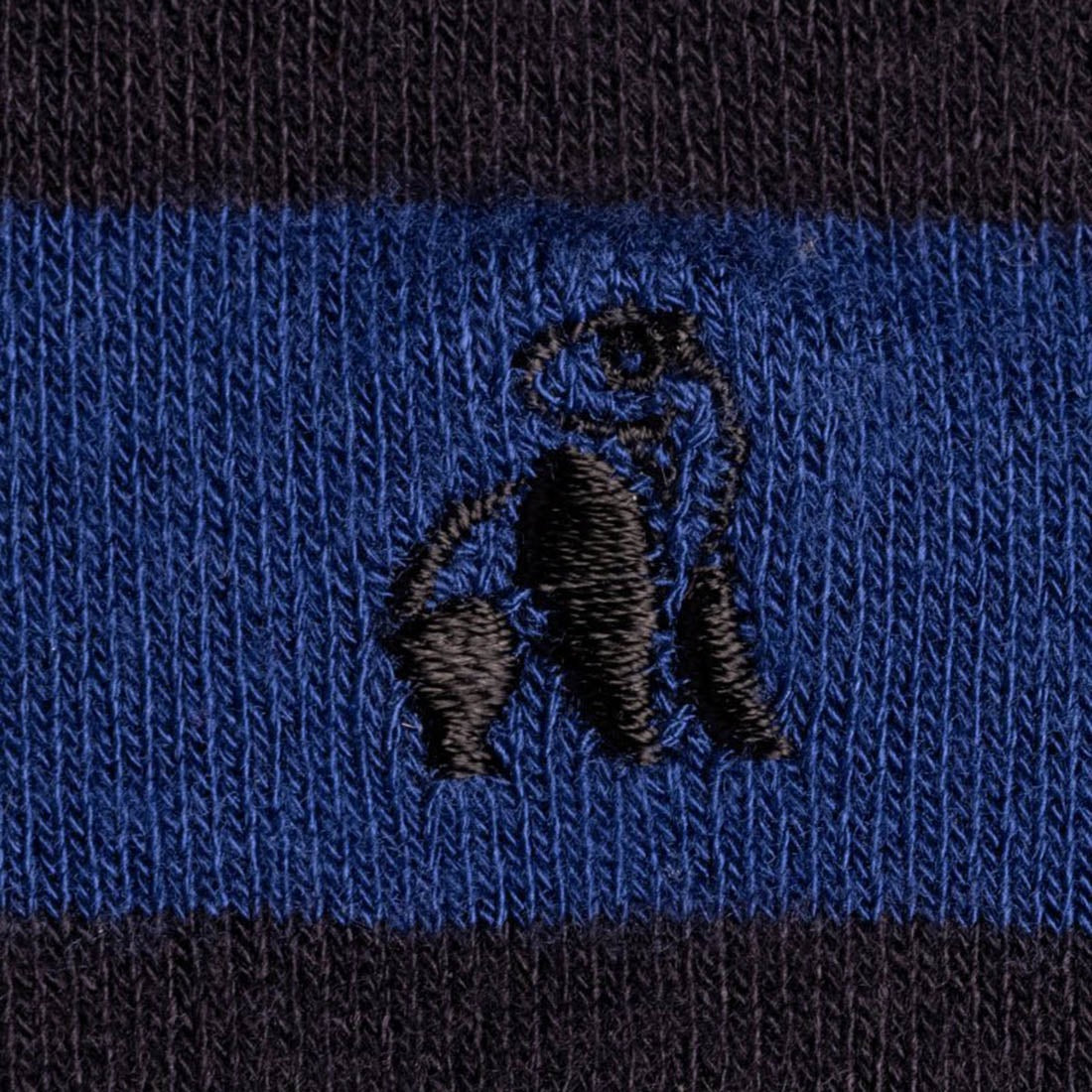 Swole Panda Bamboo Socks | Navy & Charcoal Striped