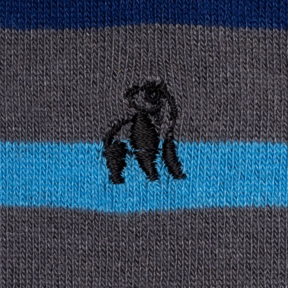 Swole Panda Bamboo Socks | Grey Striped
