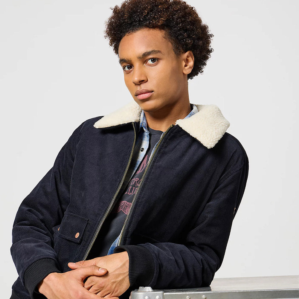 Wrangler Corduroy Aviator Jacket | Black
