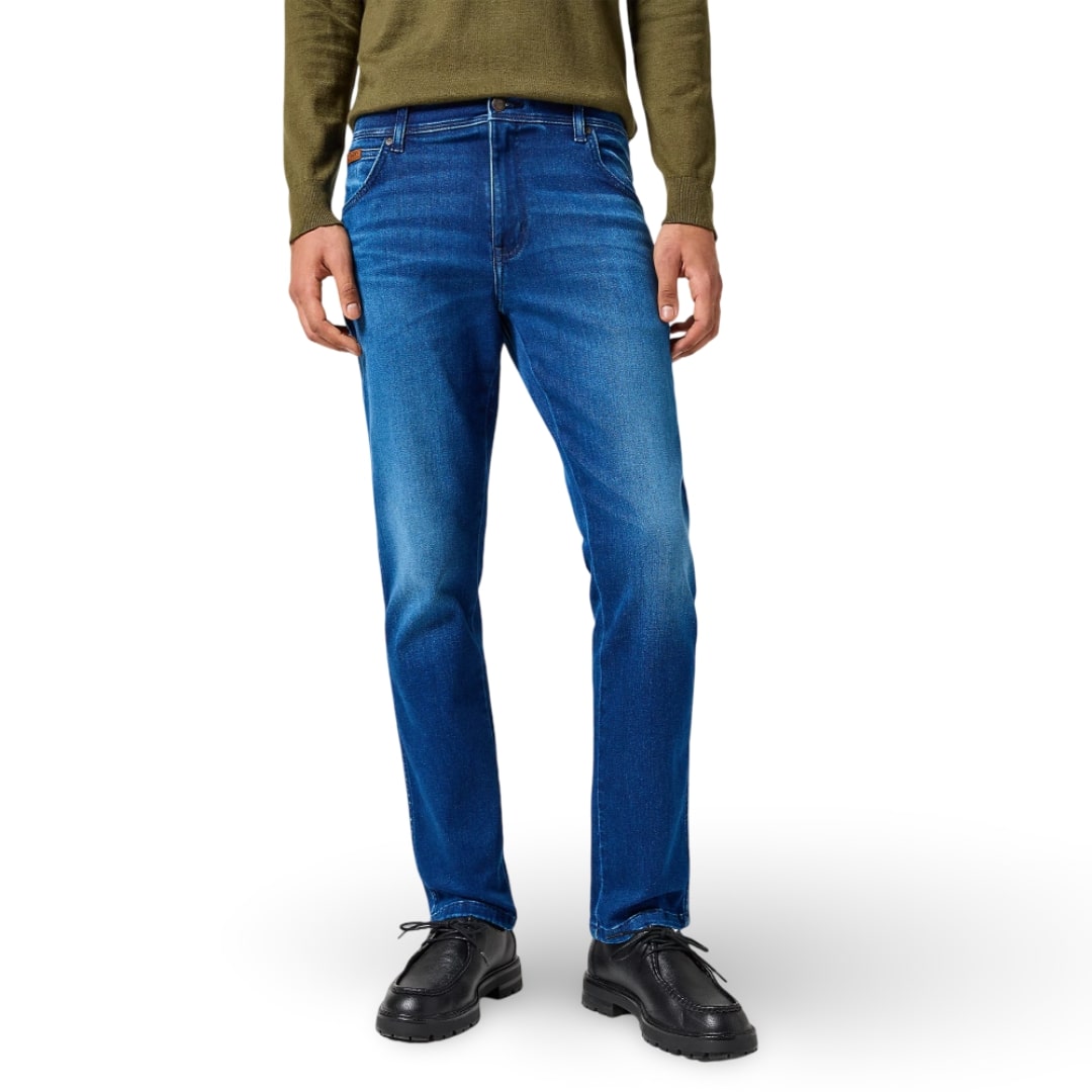 Wrangler Texas Slim Stretch Jeans | Blue Jam
