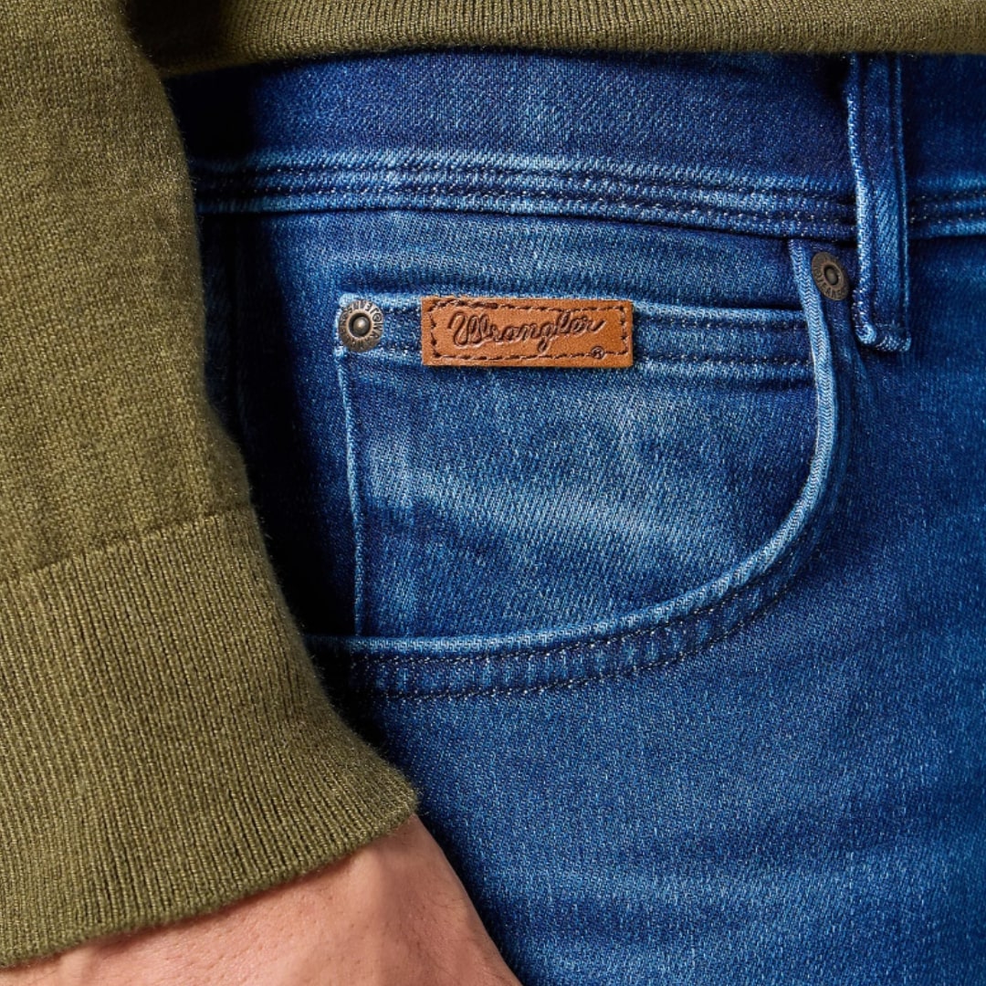 Wrangler Texas Slim Stretch Jeans | Blue Jam