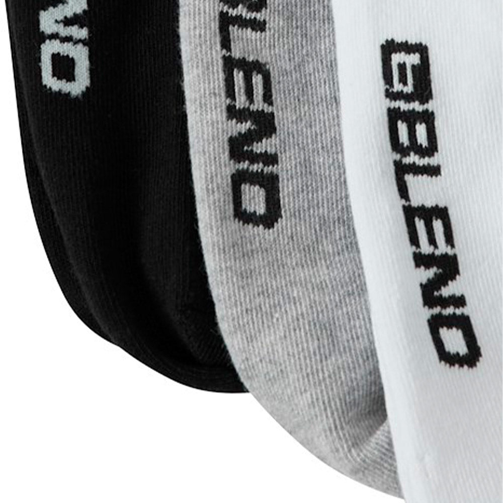 Blend 3 Pack No-Show Socks - Mixed Colours