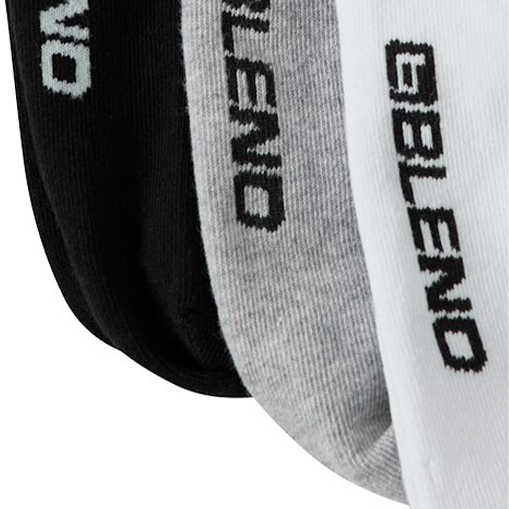 Blend 3 Pack No-Show Socks | Mixed Colours
