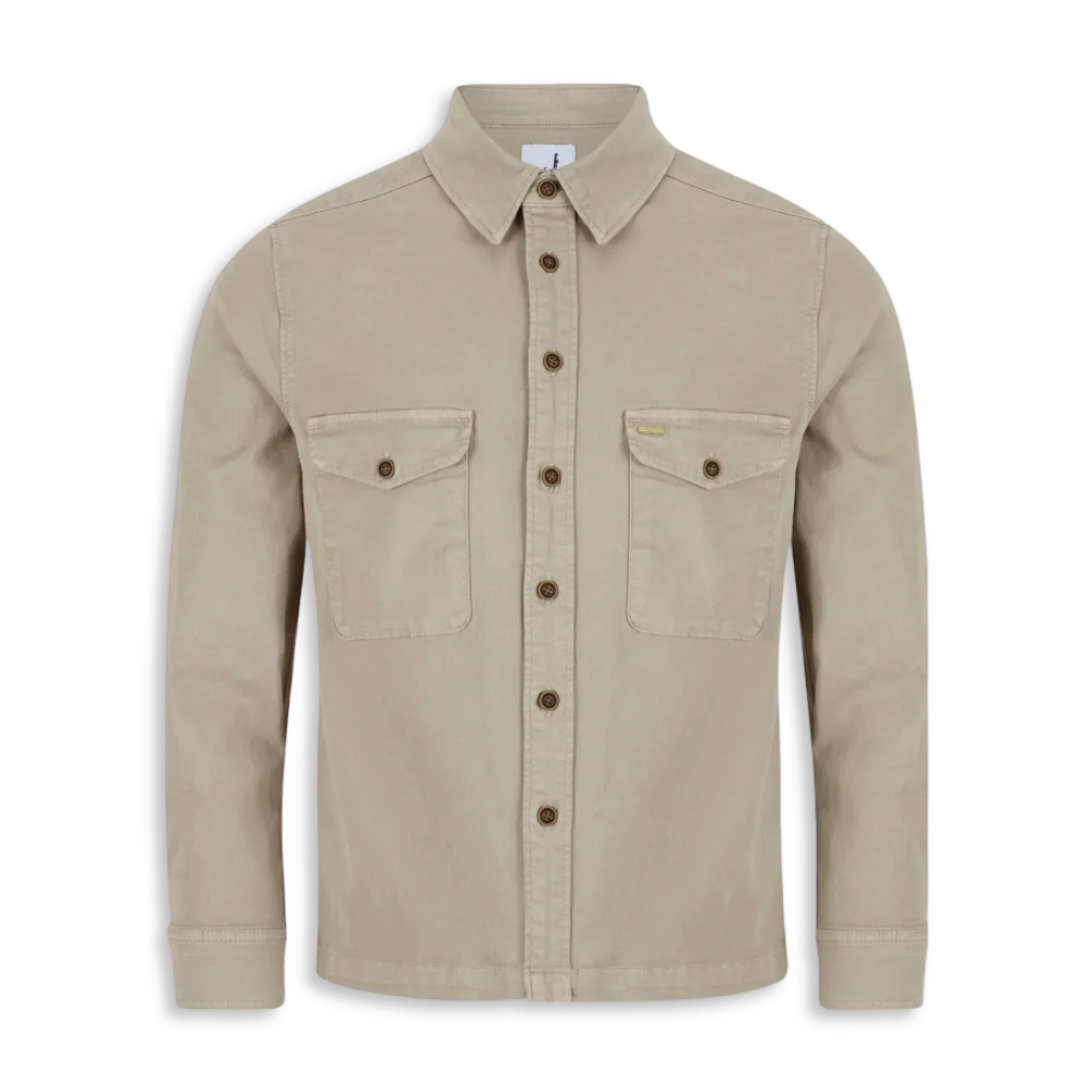 6th Sense Twill Overshirt | Dark Khaki