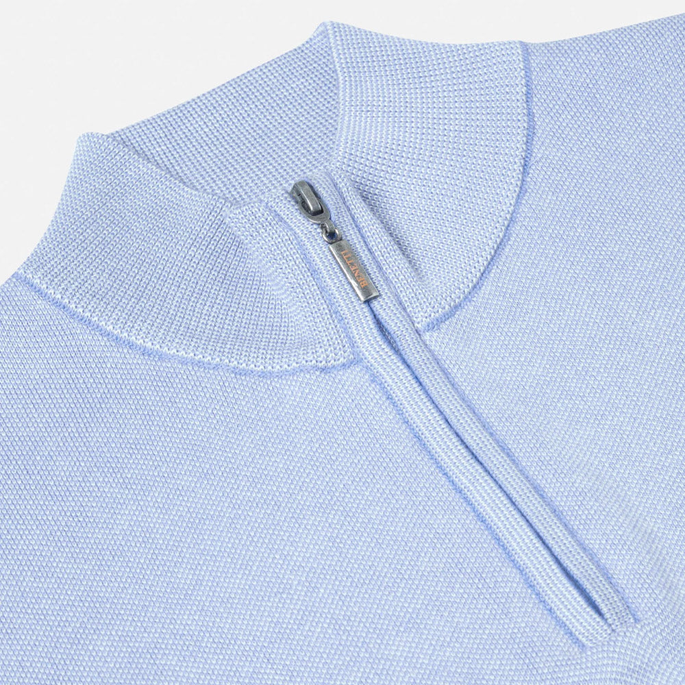 Benetti Quarter Zip Knitwear | Gale Sky
