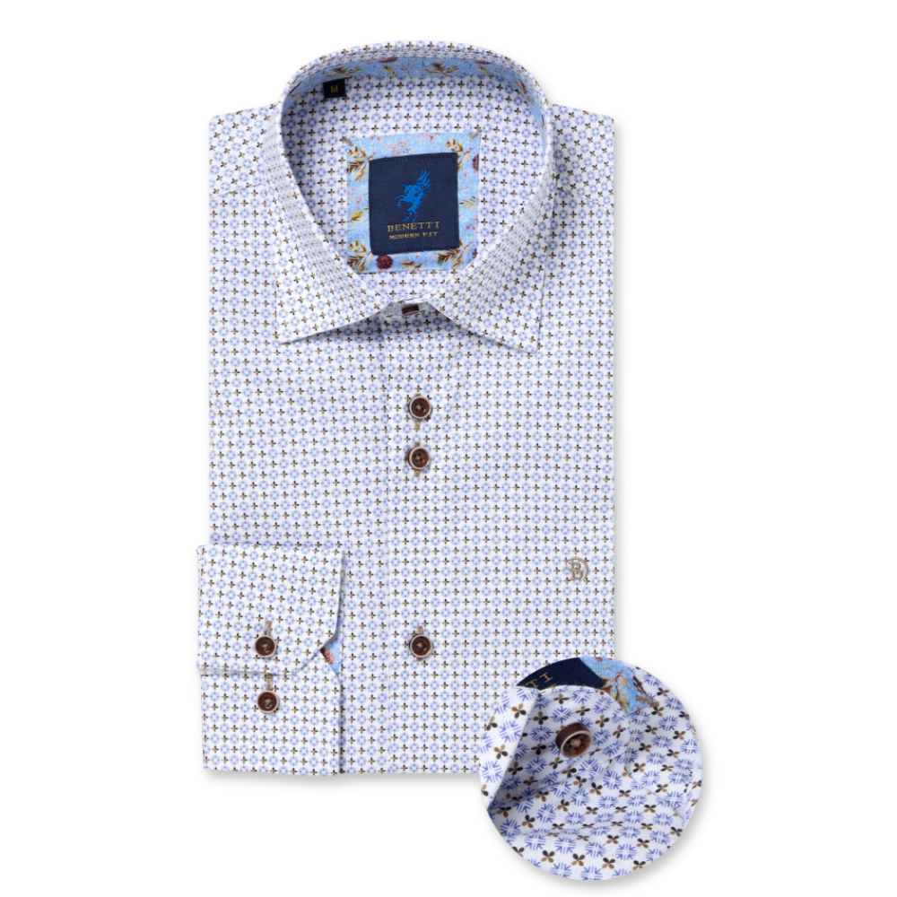 Benetti Casual Shirt | London Coffee
