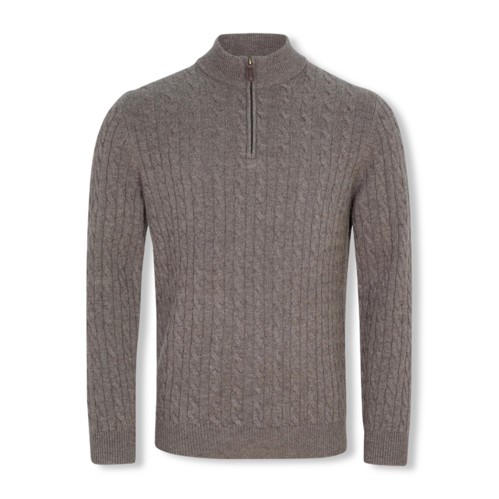 Benetti Half-Zip Knit | Grant Brown