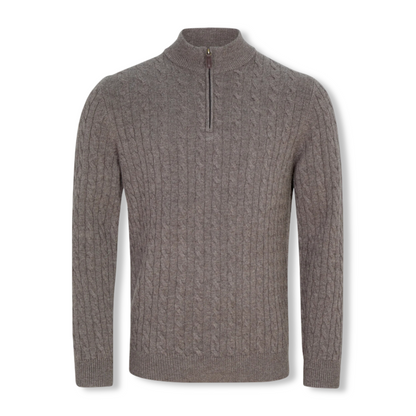 Benetti Half-Zip Knit | Grant Brown