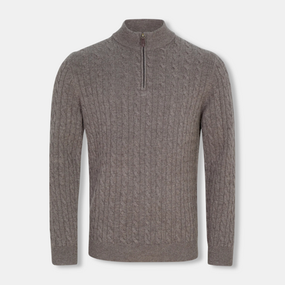 Benetti Half-Zip Knit | Grant Brown