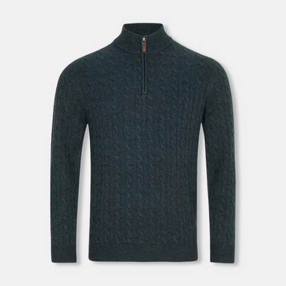 Benetti Half-Zip Knit | Grant Teal