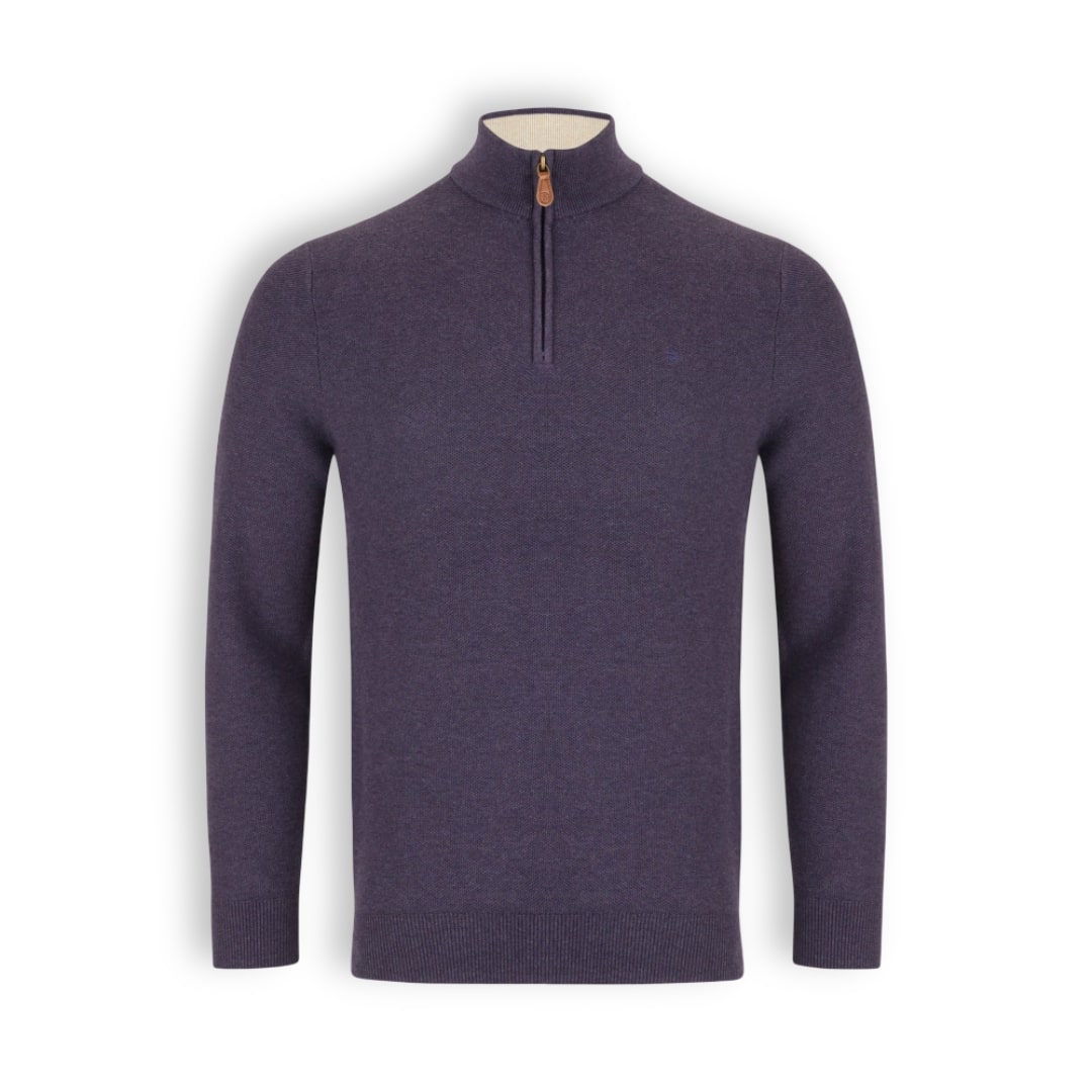 Benetti Half-Zip Knitwear | Dawson Grape