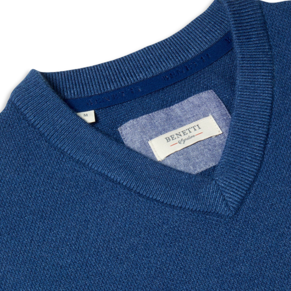 Benetti V-Neck Knit | Quinn Indigo