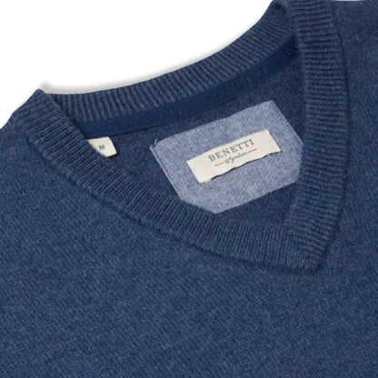 Benetti V-Neck Knitwear | Franco Indigo
