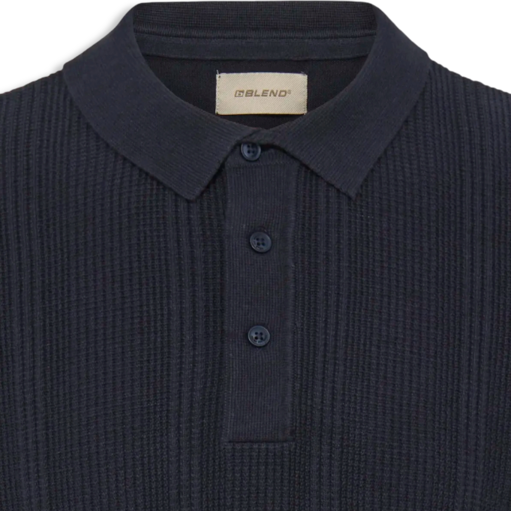 Blend Knitted Polo | Navy