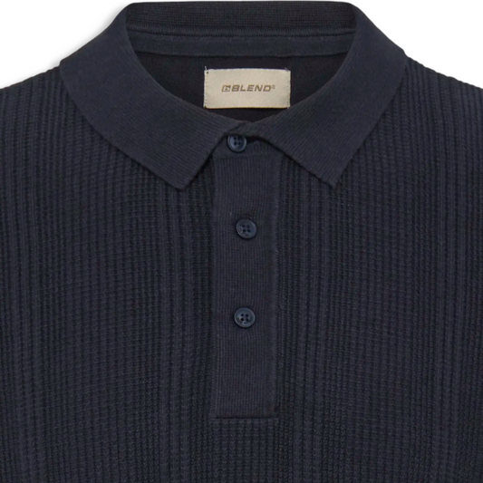 Blend Knitted Polo | Navy