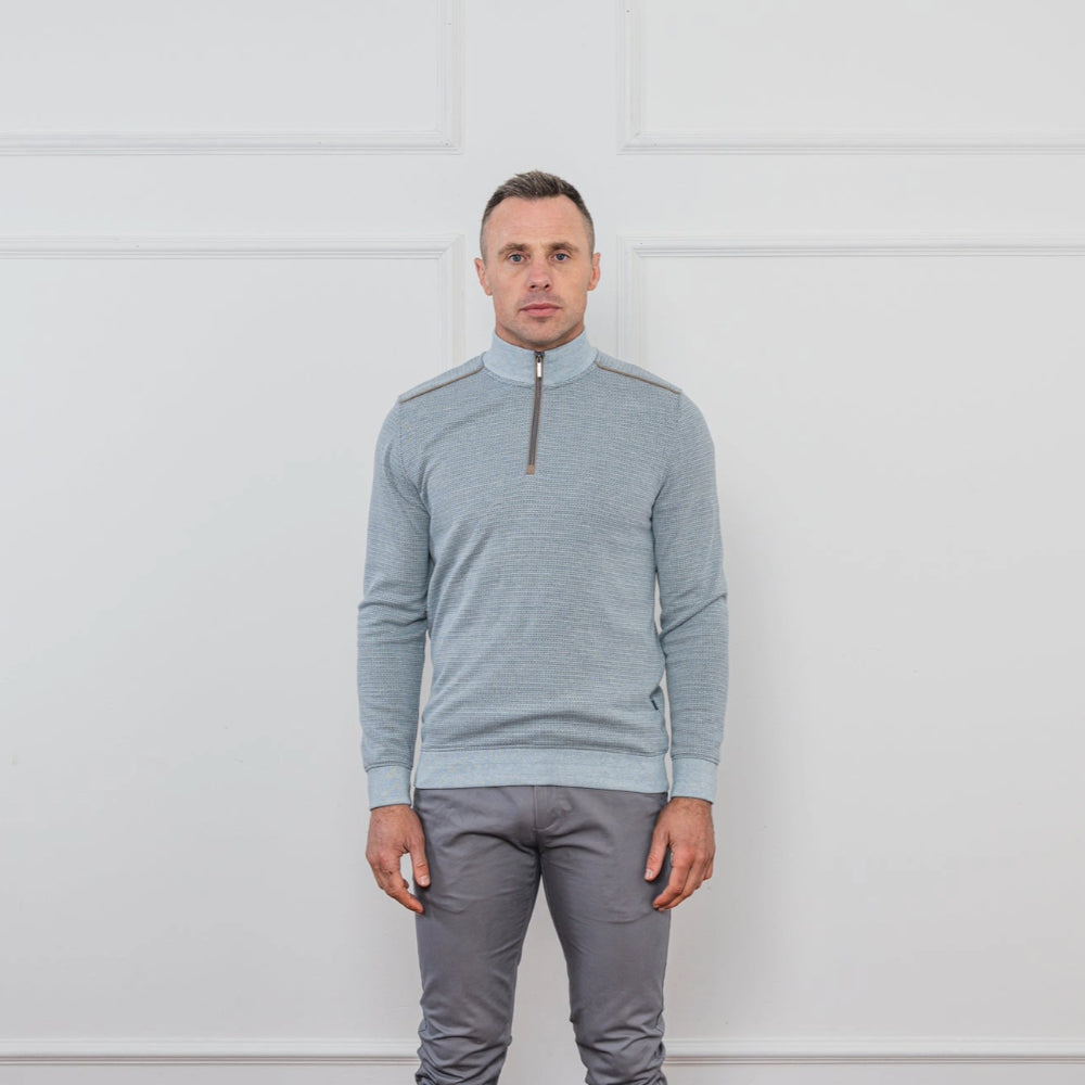 Bowe Tailoring Half-Zip | Cowper Sky Haze