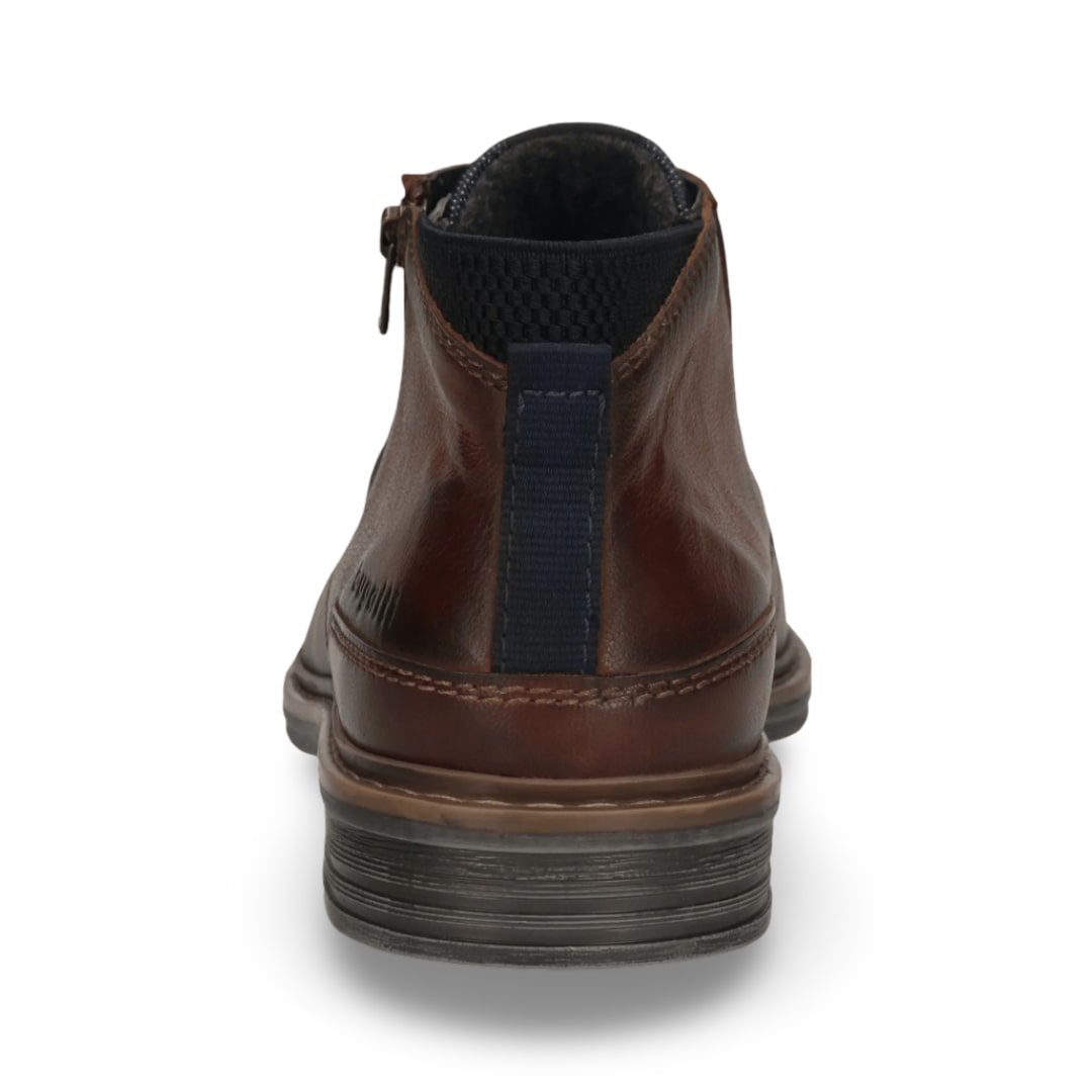 Bugatti Lace Boot with Zip | Chennai Dark Brown