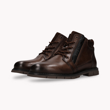 Bugatti Lace Boot with Zip | Mate Dark Brown