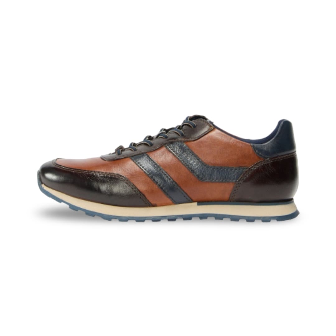 Bugatti Leather Trainers | Ivar Dark Brown/Cognac