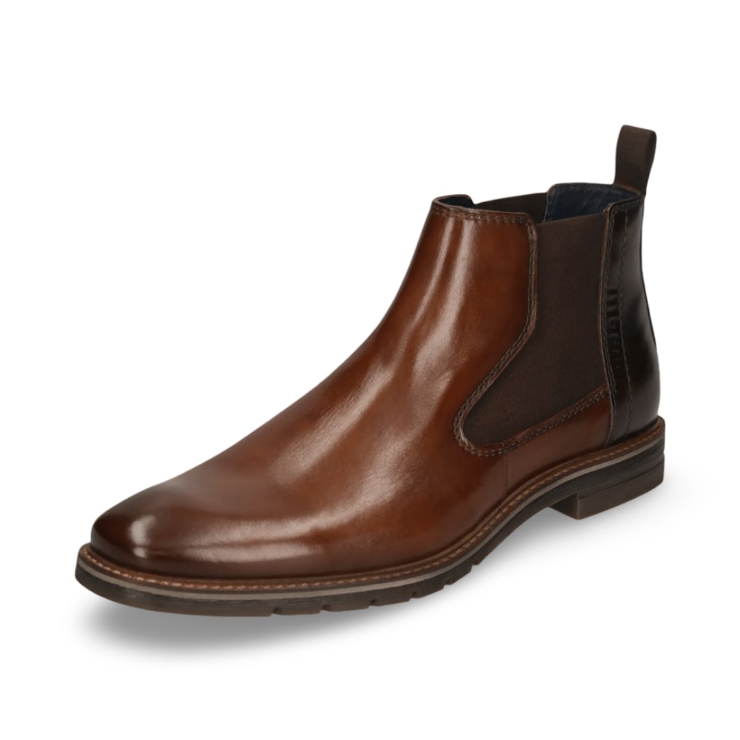 Bugatti Slip On Chelsea Boot | Merlo Dark Brown