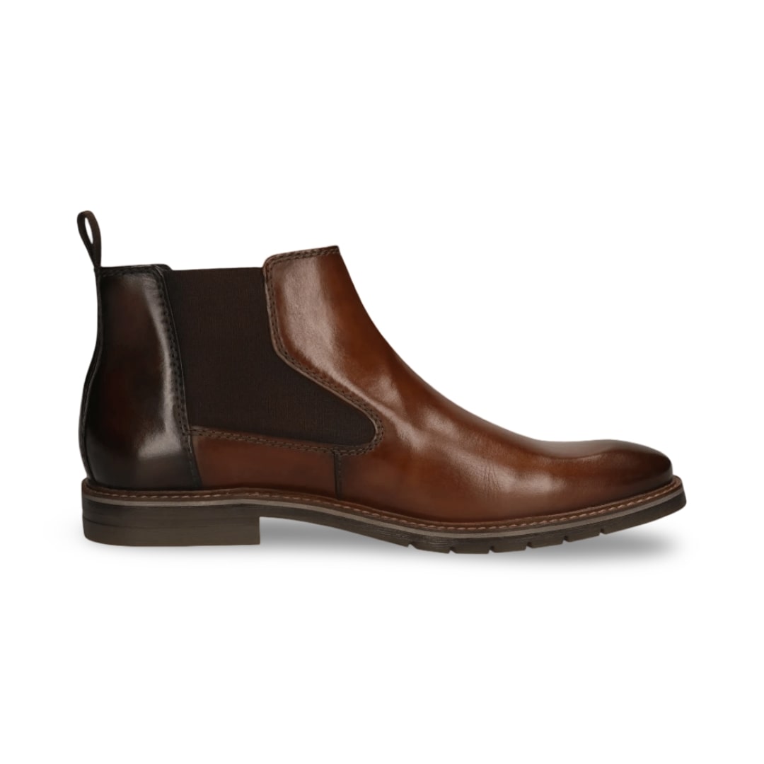 Bugatti Slip On Chelsea Boot | Merlo Dark Brown