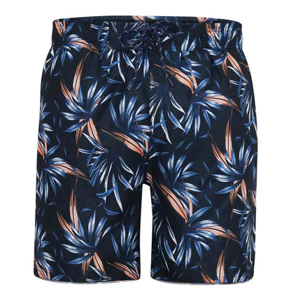D555 Hawaiian Print Swim Shorts | Navy