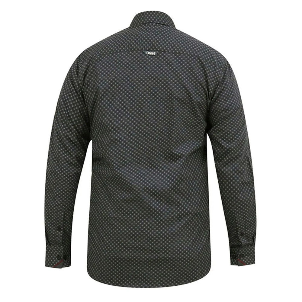 D555 Printed Long Sleeve Shirt | Keaton Grey