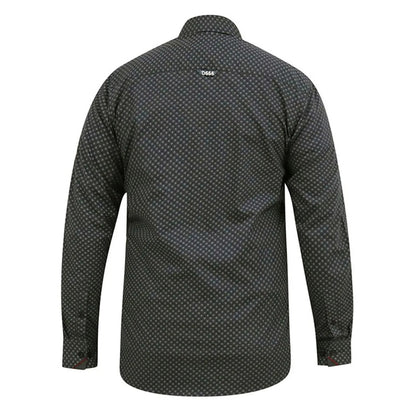 D555 Printed Long Sleeve Shirt | Keaton Grey
