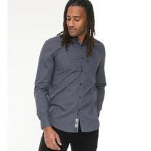 D555 Printed Long Sleeve Shirt | Keaton Grey