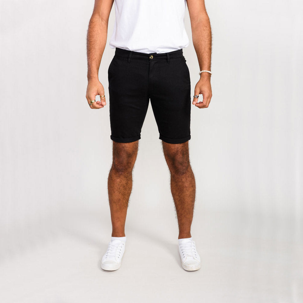 D555 Stretch Chino Shorts - Black