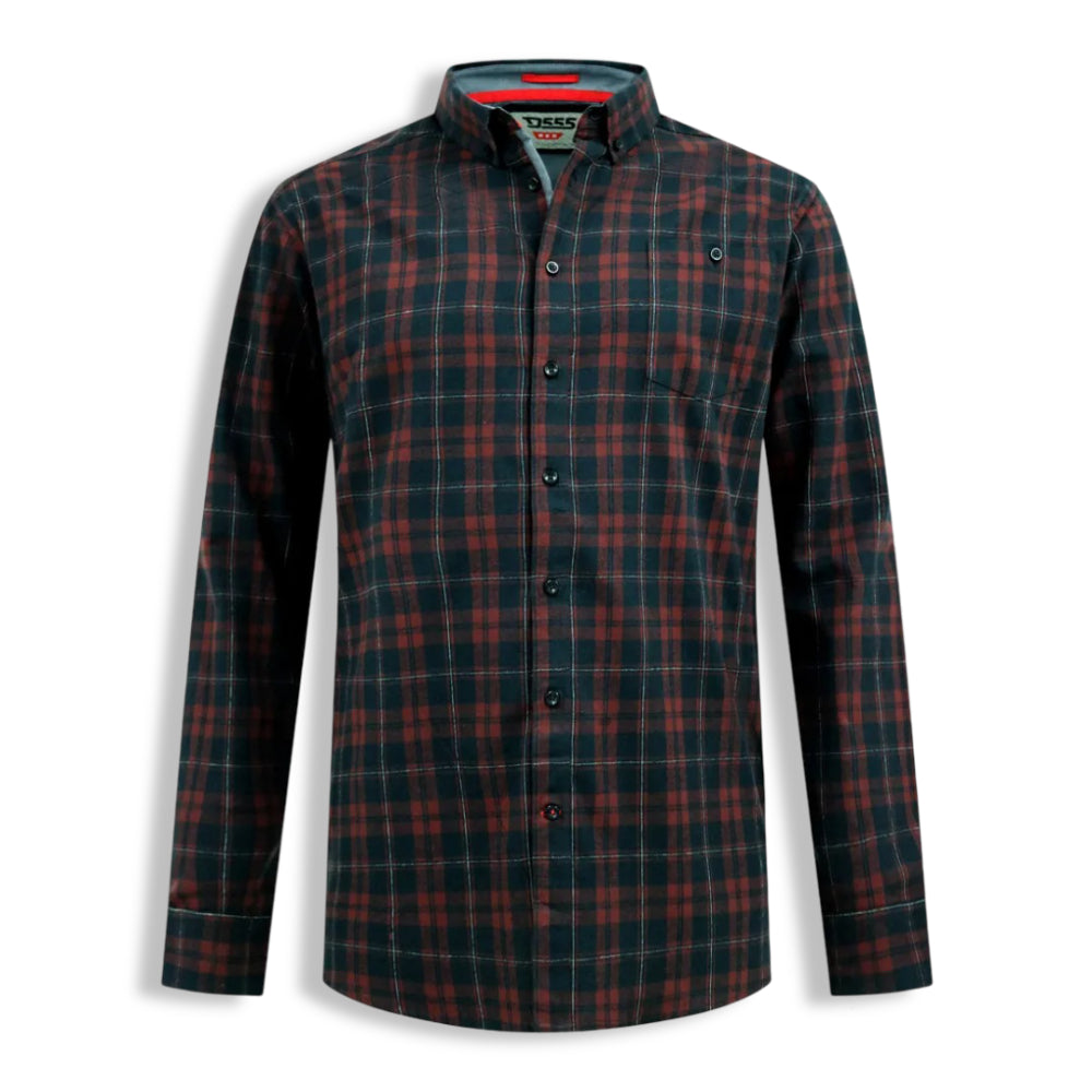 D555 Check Shirt | Horsham Burgandy