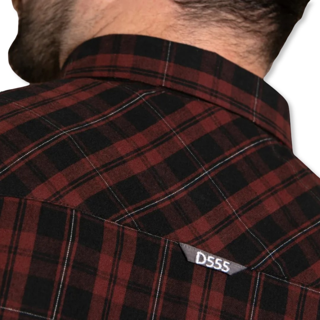 D555 Check Shirt | Horsham Burgandy