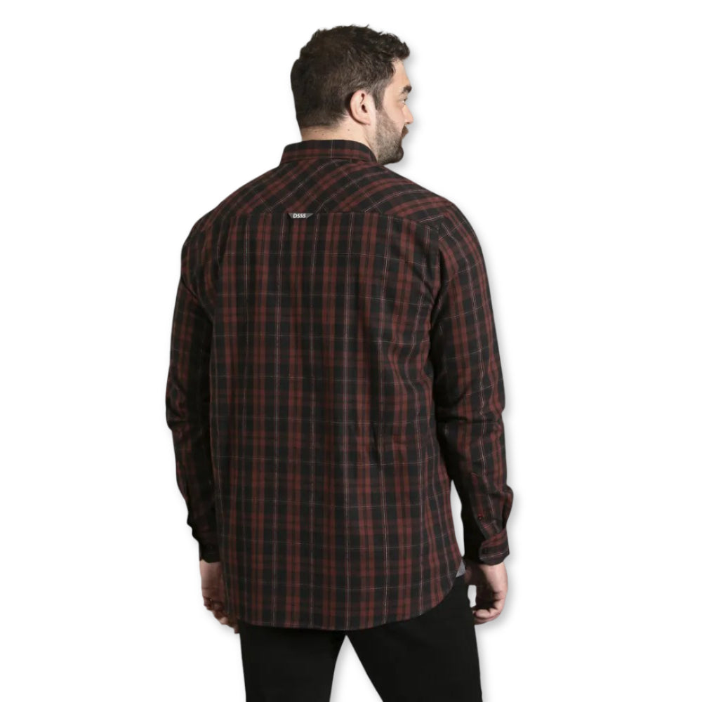 D555 Check Shirt | Horsham Burgandy