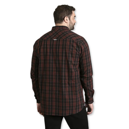 D555 Check Shirt | Horsham Burgandy