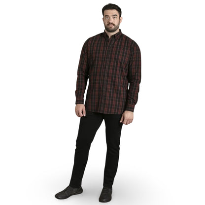 D555 Check Shirt | Horsham Burgandy