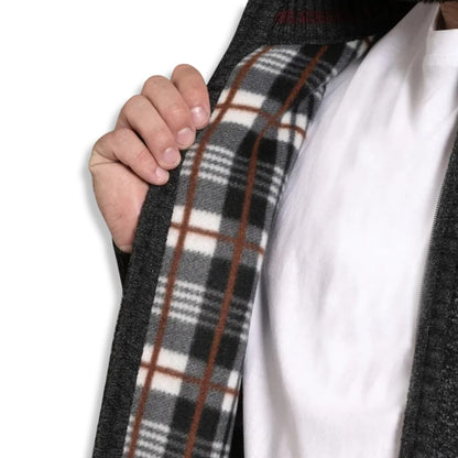 D555 Full Zip Lined Sweatshirt | Dereham Charcoal Marl