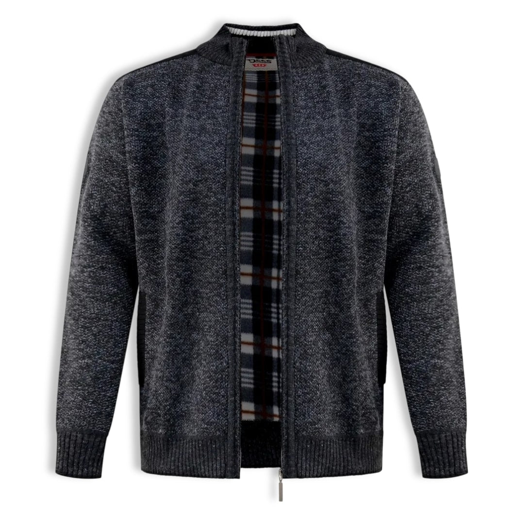 D555 Full Zip Lined Sweatshirt | Dereham Charcoal Marl