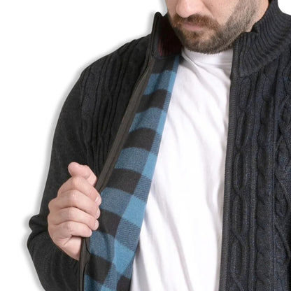 D555 Full Zip Lined Sweatshirt | Gillingham Navy Marl