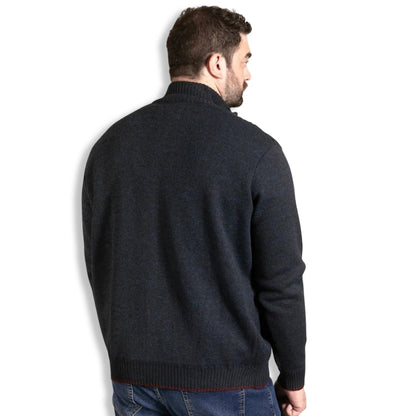 D555 Full Zip Lined Sweatshirt | Gillingham Navy Marl