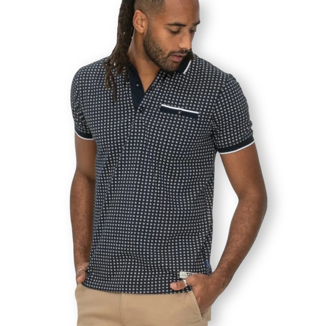 D555 Polo Shirt | Coventry Navy Print