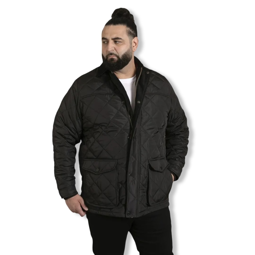 D555 Quilted Jacket | Harborough Black