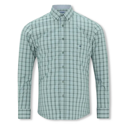 DG Drifter Long Sleeve Casual Shirt | Green Check