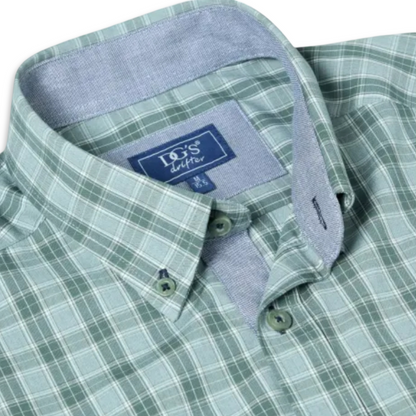 DG Drifter Long Sleeve Casual Shirt | Green Check