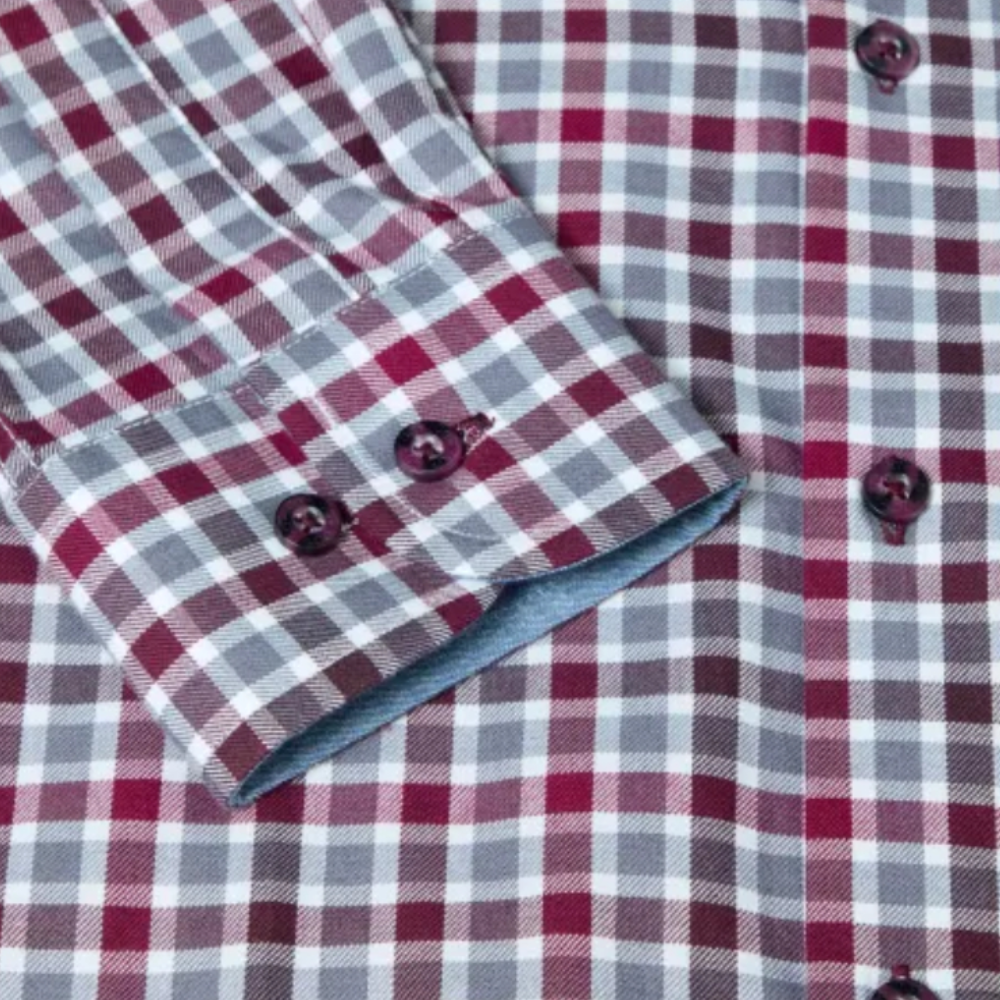 DG Drifter Long Sleeve Casual Shirt | Red Check