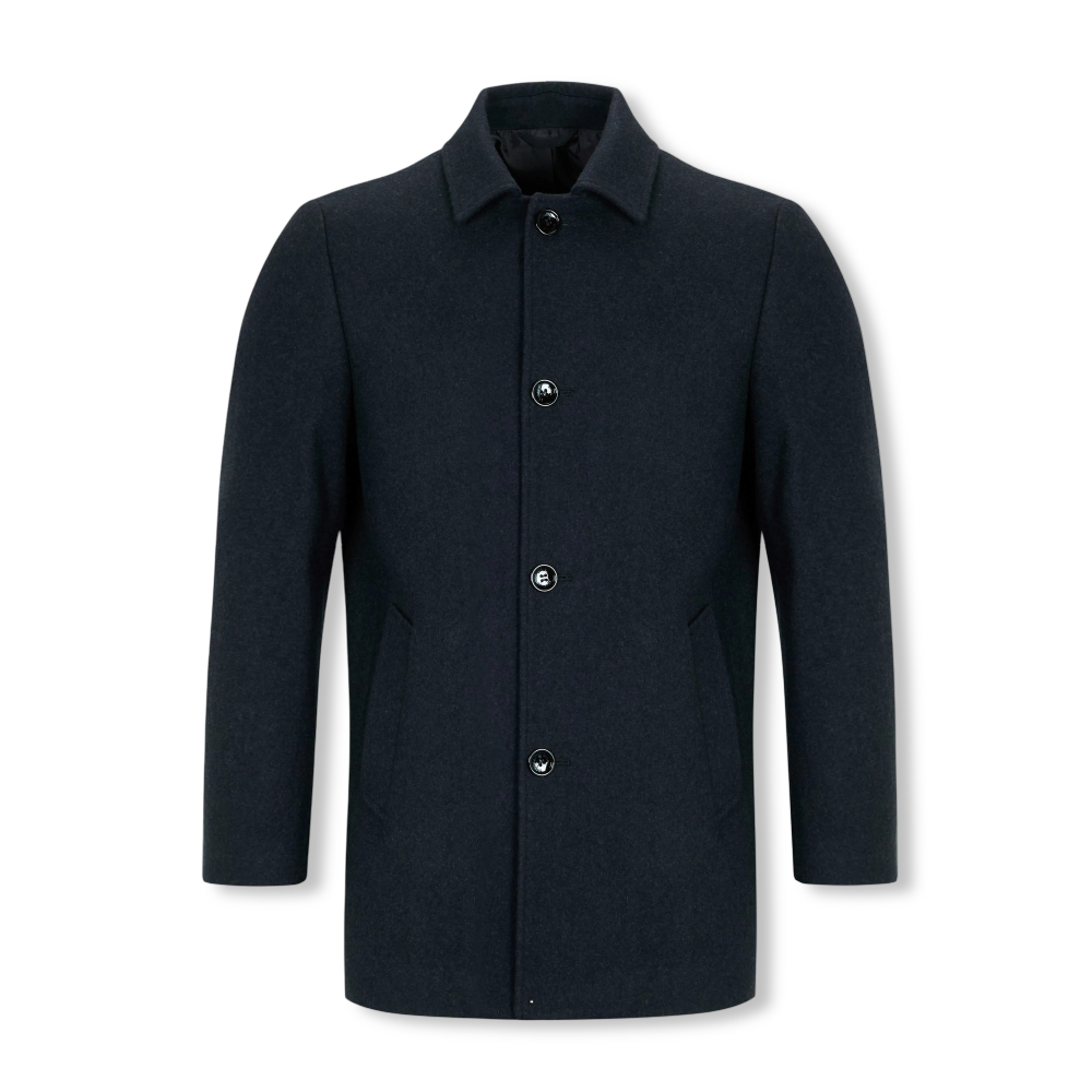 Daniel Grahame Wool Blend Overcoat | Bales Charcoal