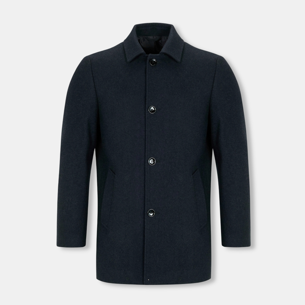 Daniel Grahame Wool Blend Overcoat | Bales Charcoal